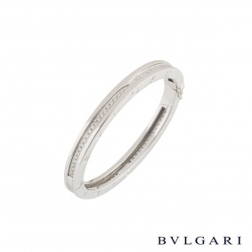 Bvlgari White Gold Diamond B.Zero1 Bangle BR857483
